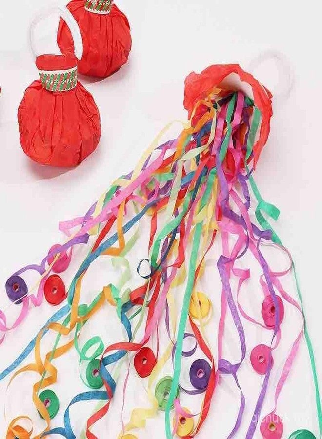 AMFIN Handheld Confetti Streamer Party Poppers - 10 Pack | 30 Streamers Per Popper | 16ft Long Multicolor Ribbons | Safe & Mess-Free Party Decor for Birthday, Anniversary -Multi - Image 2